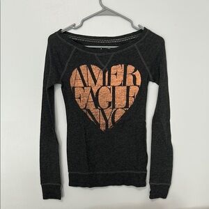 American Eagle Outfitters Gray Feather Light Top